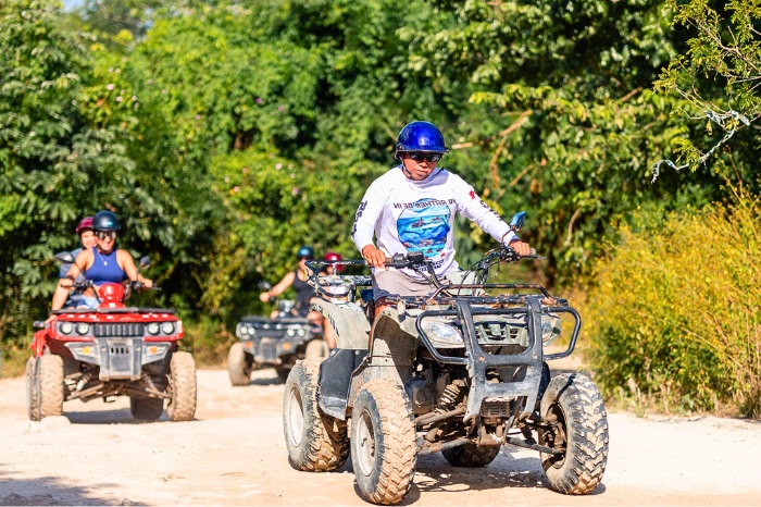 best cozumel atv jungle tour + beach + food + drinks + photo