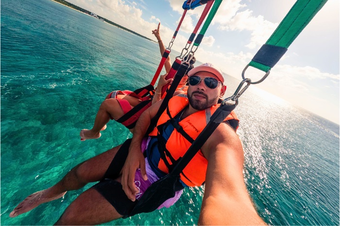 best cozumel parasailing + beach